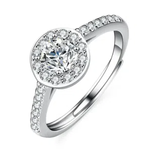 Nina Round Moissanite Ring